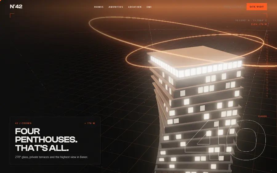 N°42, Real estate launch website