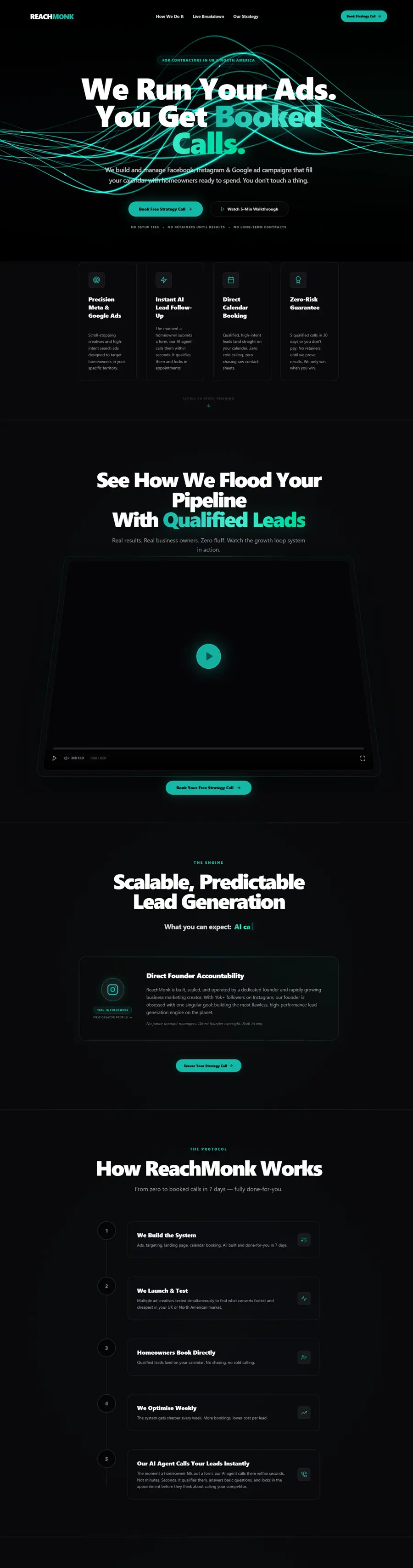 ReachMonk, Lead generation for contractors website